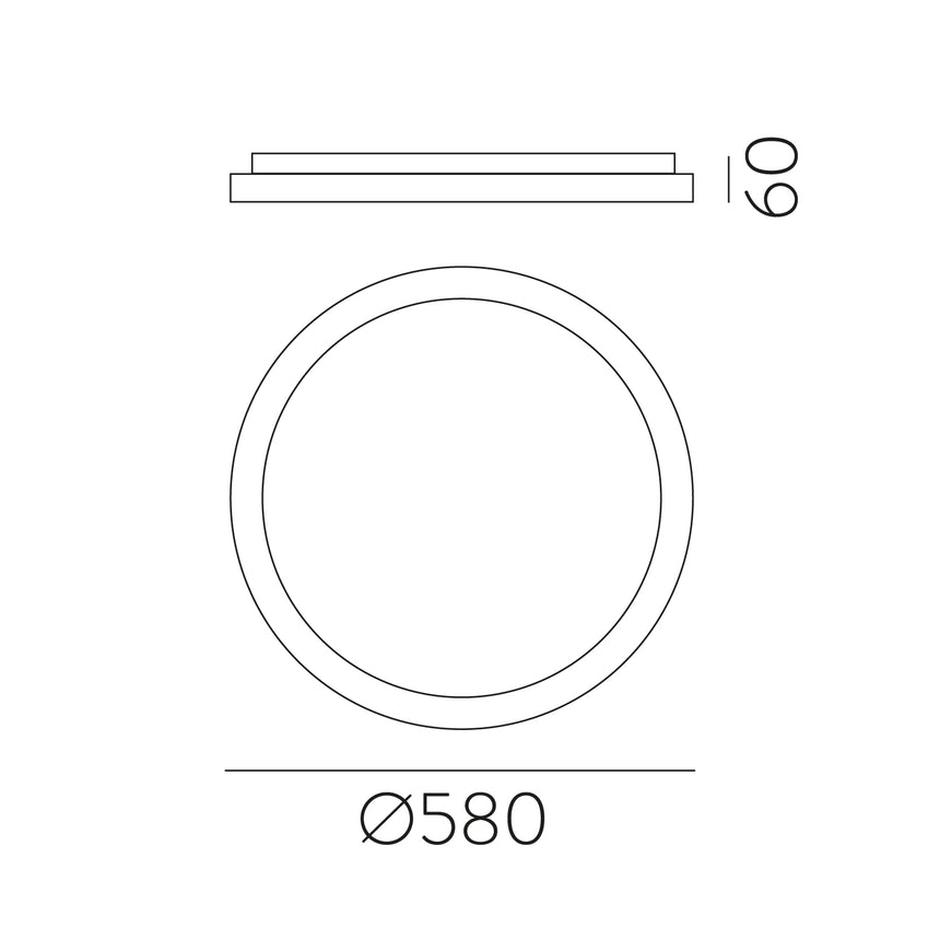 ACB Grace white ceiling light LED Slide Switch P3848270B