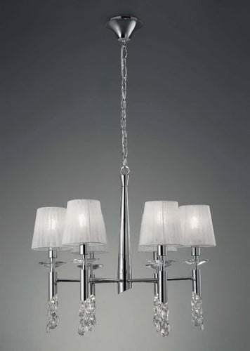 Mantra Tiffany Lámpara de techo colgante cromo Ø66cm 3851