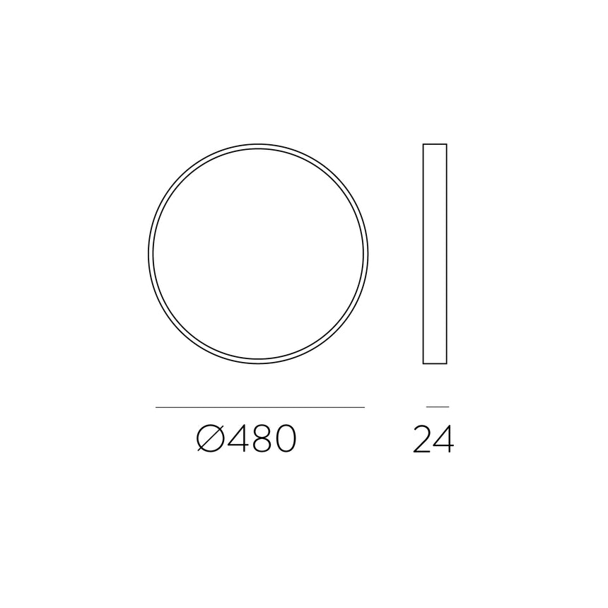 ACB Koe Plafón LED Negro 36W IP43 Regulable Control voz P385243N