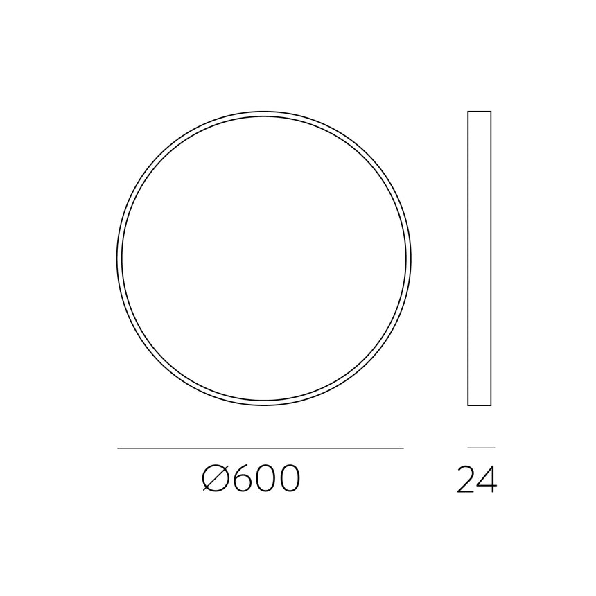 ACB Koe Plafón LED regulable negro control por voz P385263N