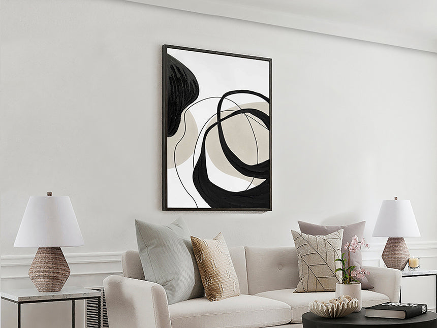 Cuadro acrílico Schuller Actio I pintura acrílica y negro 80x120cm 386548 - imagen 3