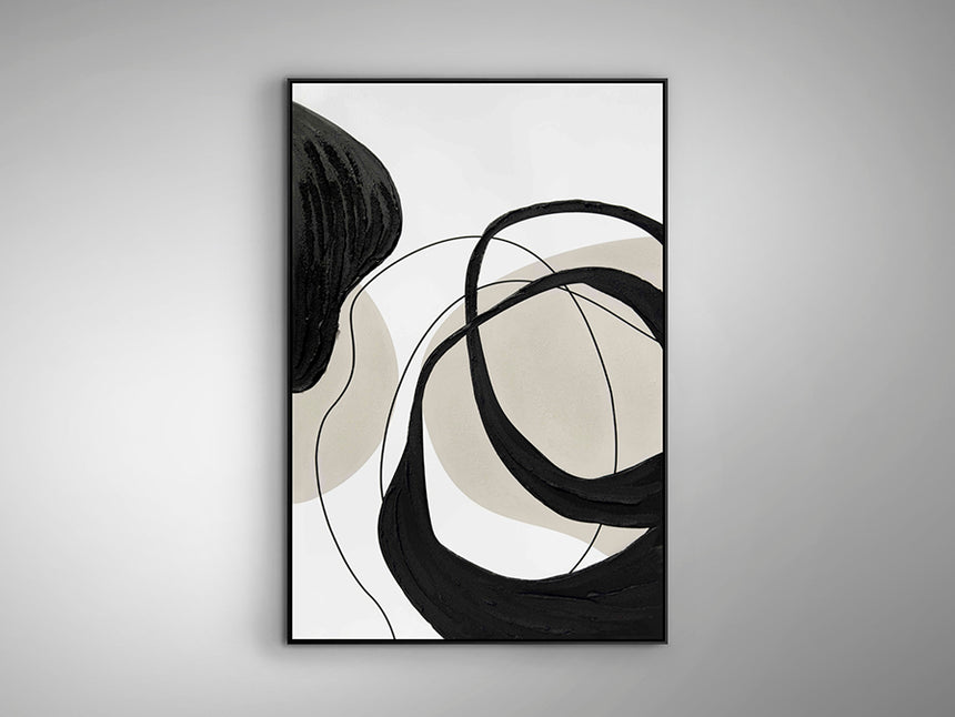 Cuadro acrílico Schuller Actio I pintura acrílica y negro 80x120cm 386548 - imagen 5