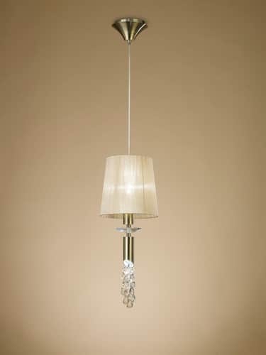 Mantra Tiffany Cuero Lámpara de techo colgante dorado, cobrizo 3881