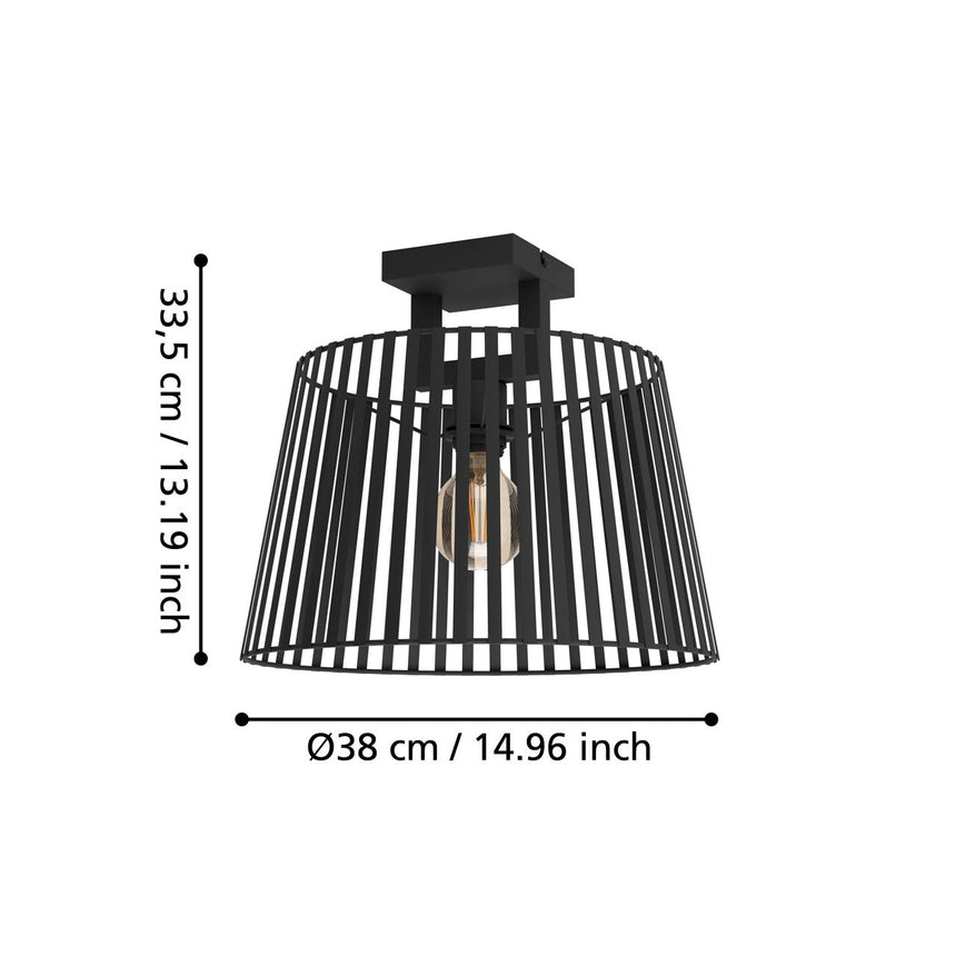 EGLO Bogota Plafón acero negro 390001