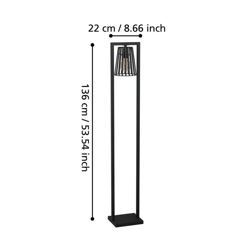 EGLO Bogota Lámpara de pie acero negro 390006