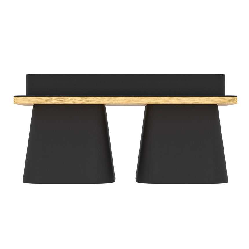 EGLO Ruscio Plafón aceromadera acero negrocafé negroblanco 390007