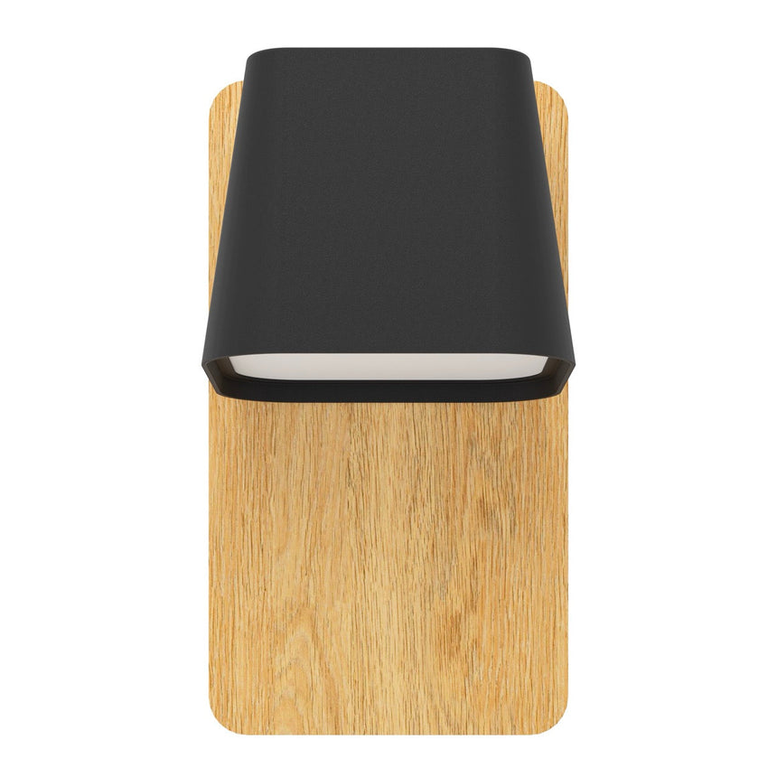 EGLO Ruscio Lámpara de pared aceromadera acero negrocafé negroblanco 390009