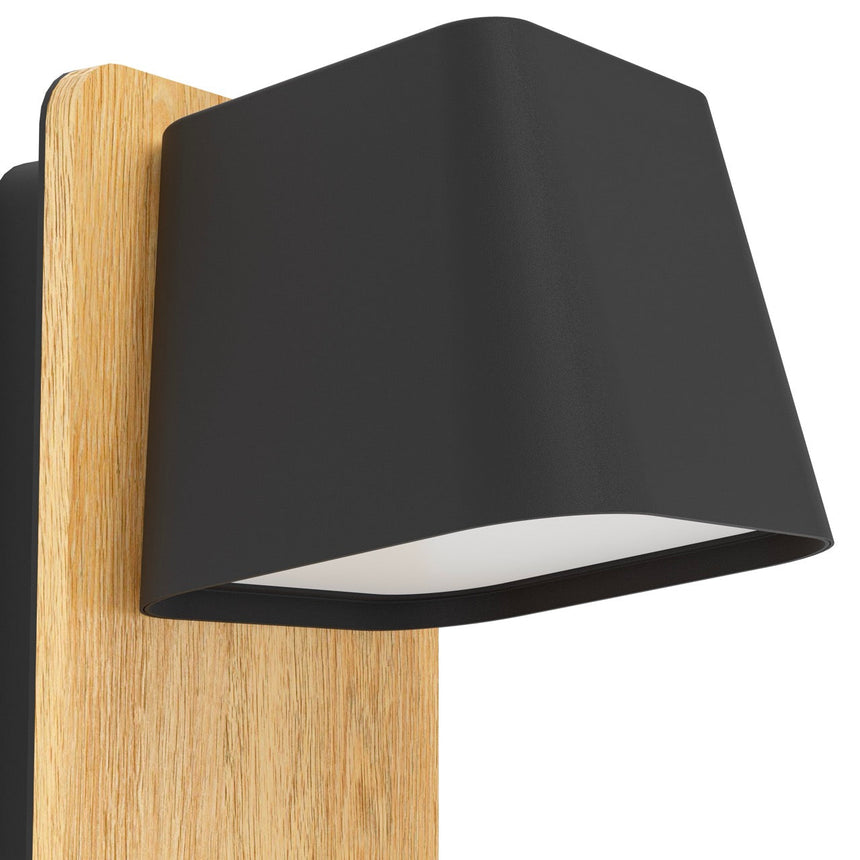 EGLO Ruscio Lámpara de pared aceromadera acero negrocafé negroblanco 390009