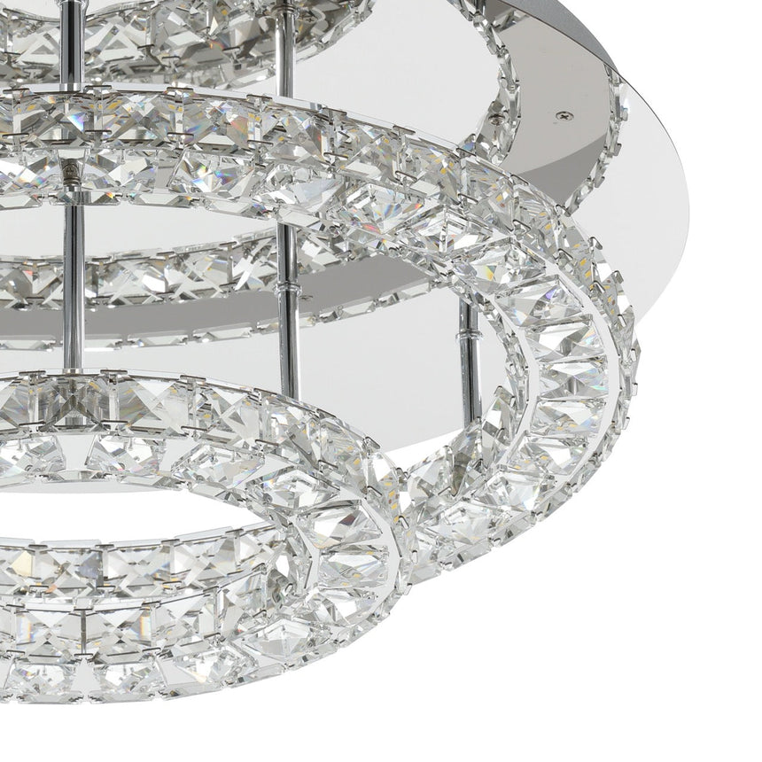 EGLO Toneria Plafón LED acero inoxidable cristal cromo claro 39003