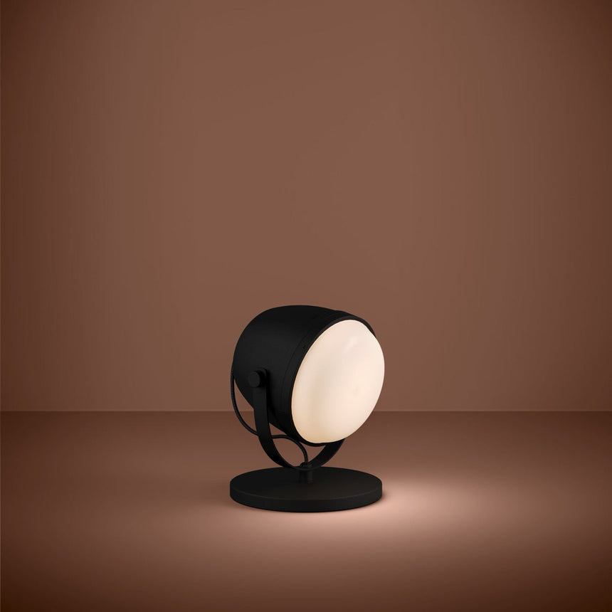 EGLO Upanema Lámpara sobremesa acero vidrio grabado negro blanco 390047