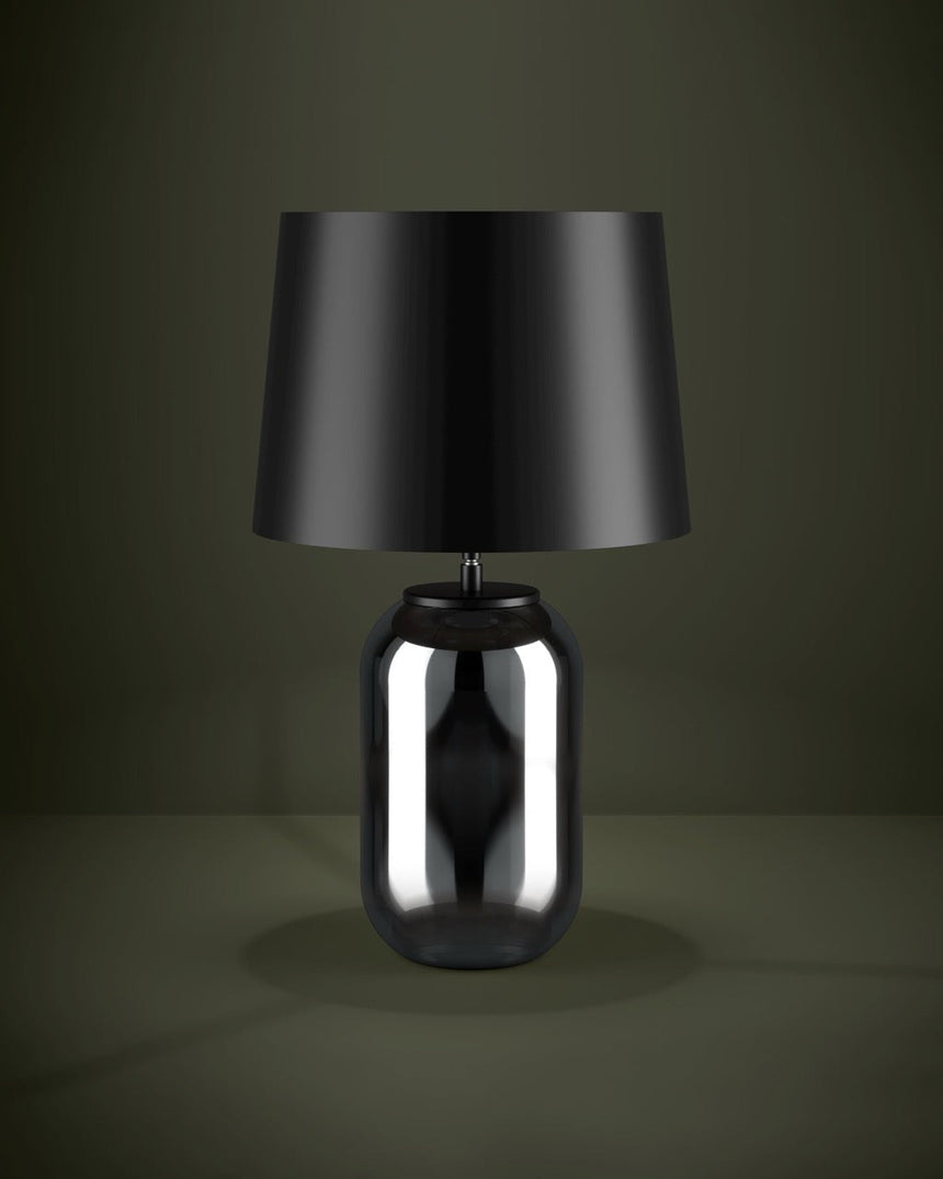 EGLO Cuite Lámpara sobremesa vidrio acero negro transparente negro 390063