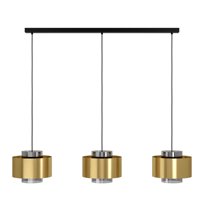 EGLO Duglia Lámpara de techo colgante acero vidriolámina negro - 390067