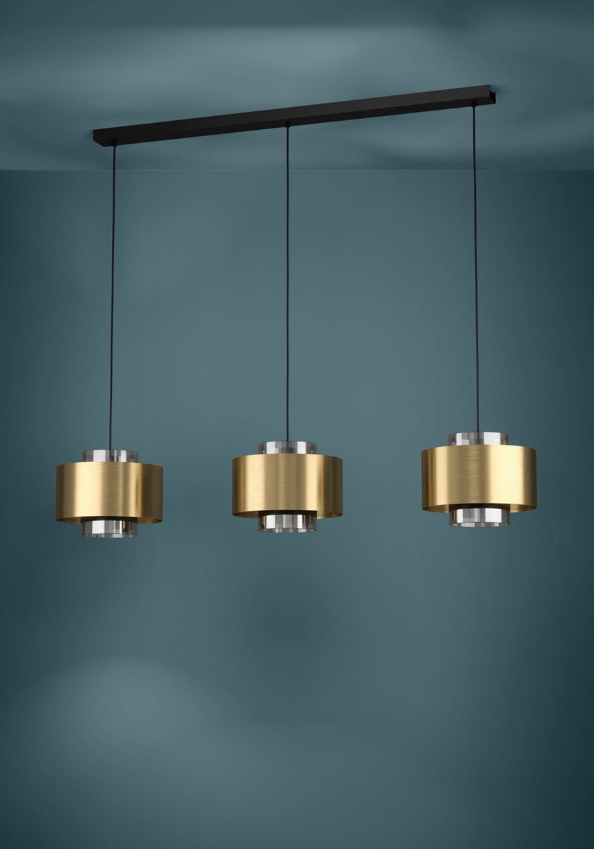 EGLO Duglia Lámpara de techo colgante acero vidriolámina negro - 390067