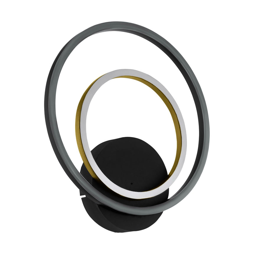 EGLO Lanacera Lámpara de pared LED 2 luces aceroaluminio plástico negrooro blanco 390088