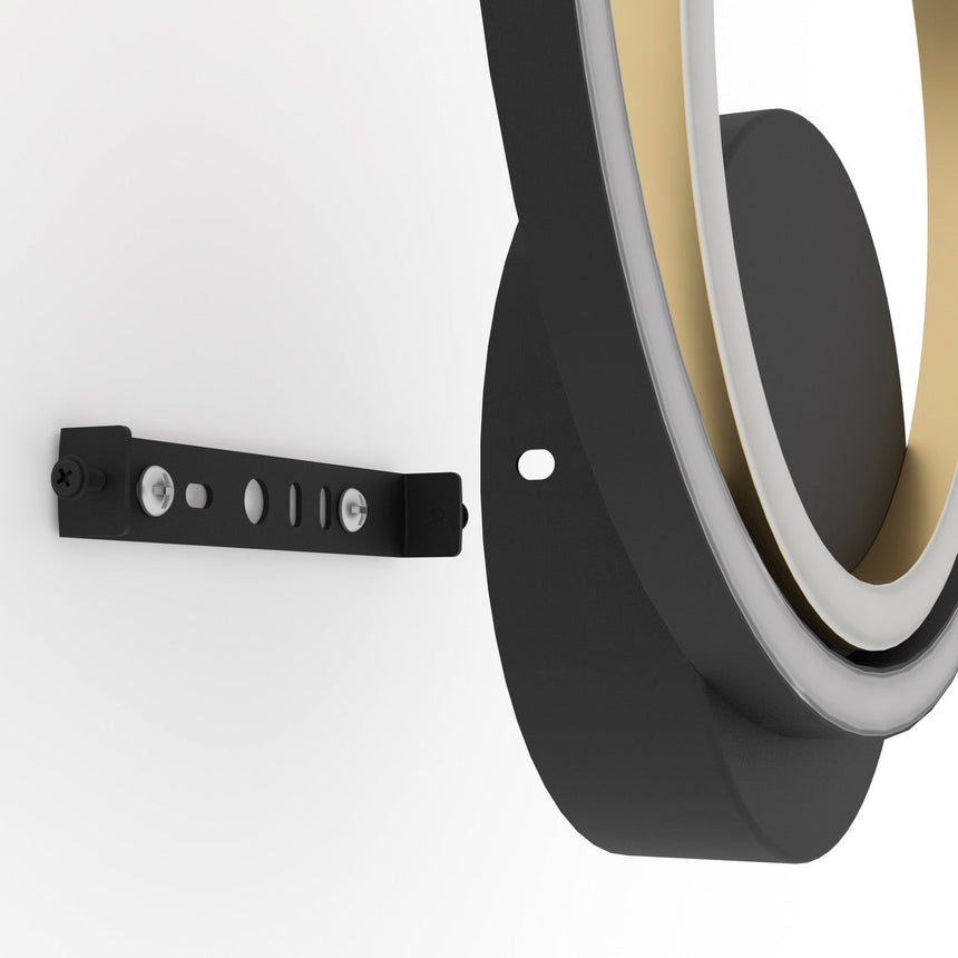 EGLO Lanacera Lámpara de pared LED 2 luces aceroaluminio plástico negrooro blanco 390088