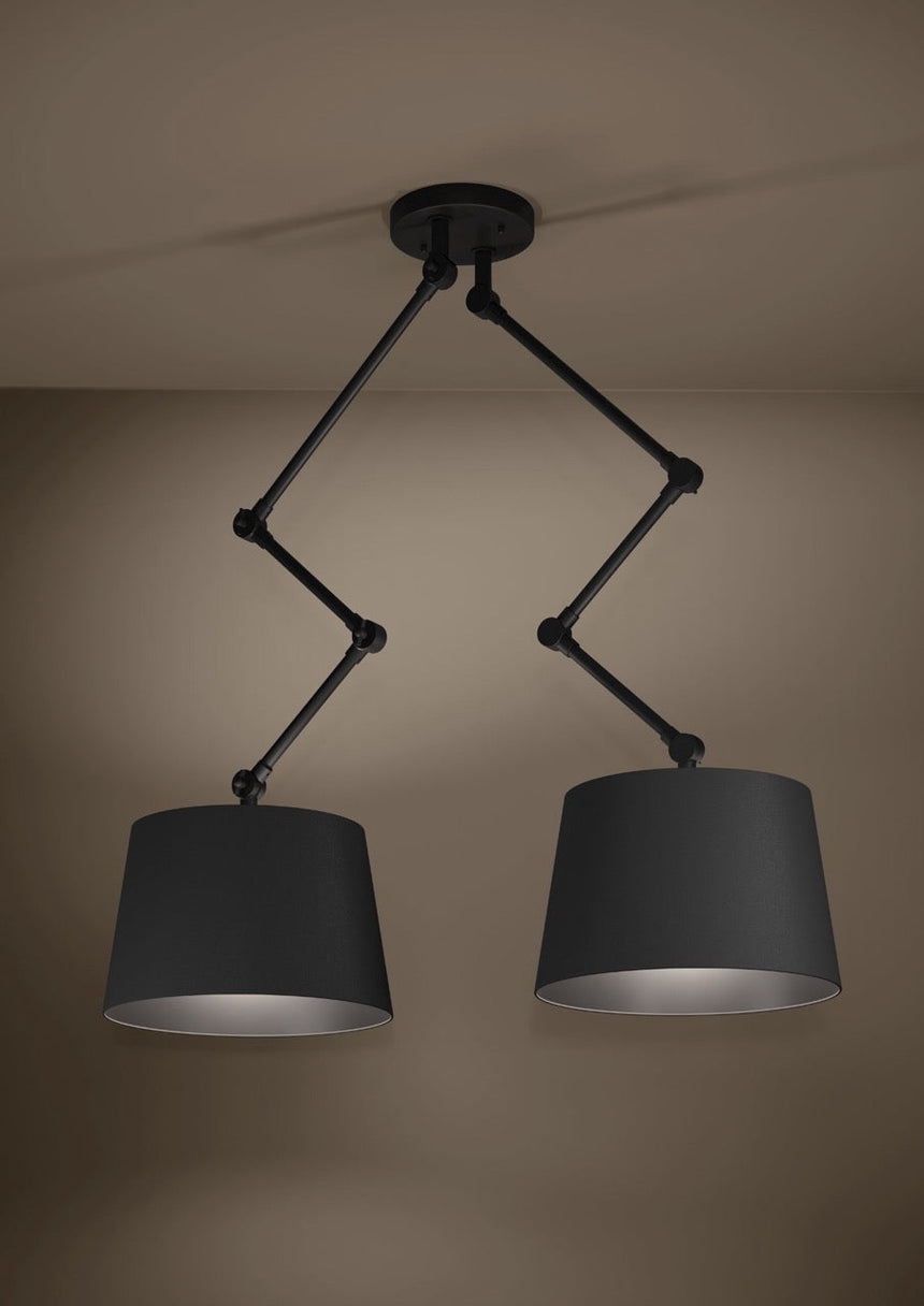 EGLO Pistunio Plafón acero textil negro negro 390113