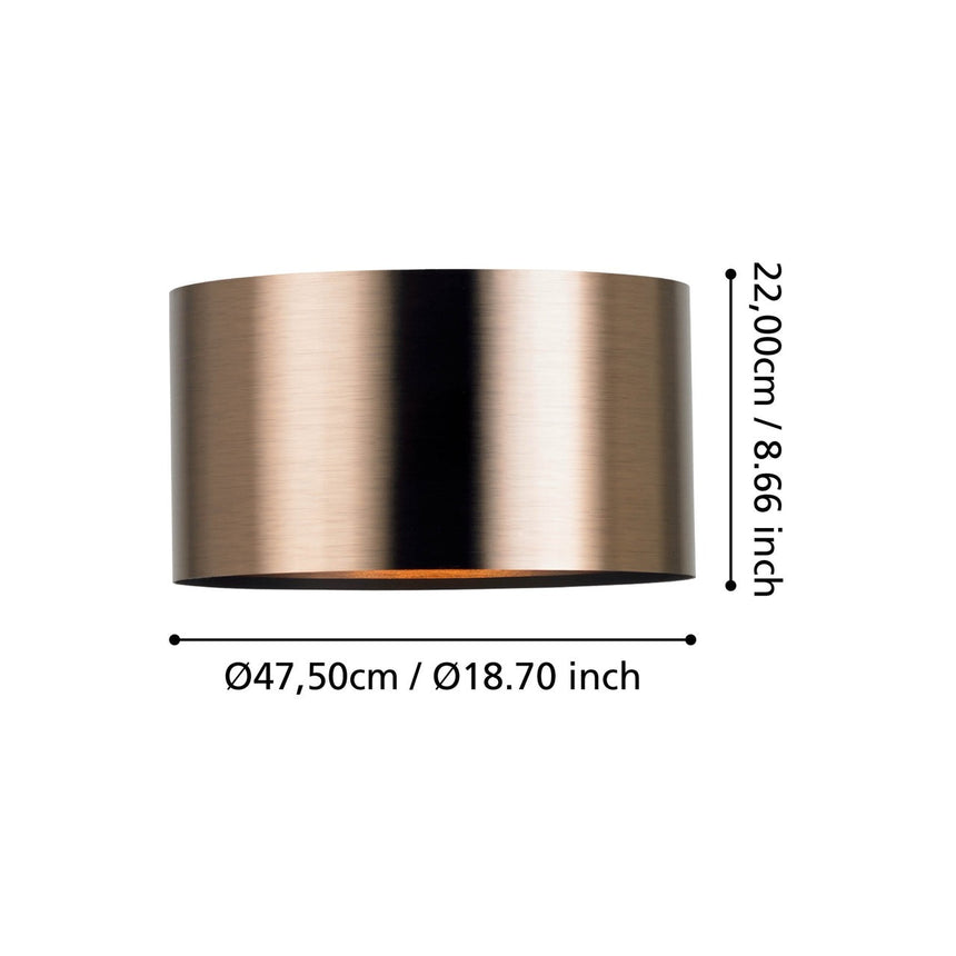 EGLO Saganto Plafón acero plástico colores de cobre cafécobre 390114