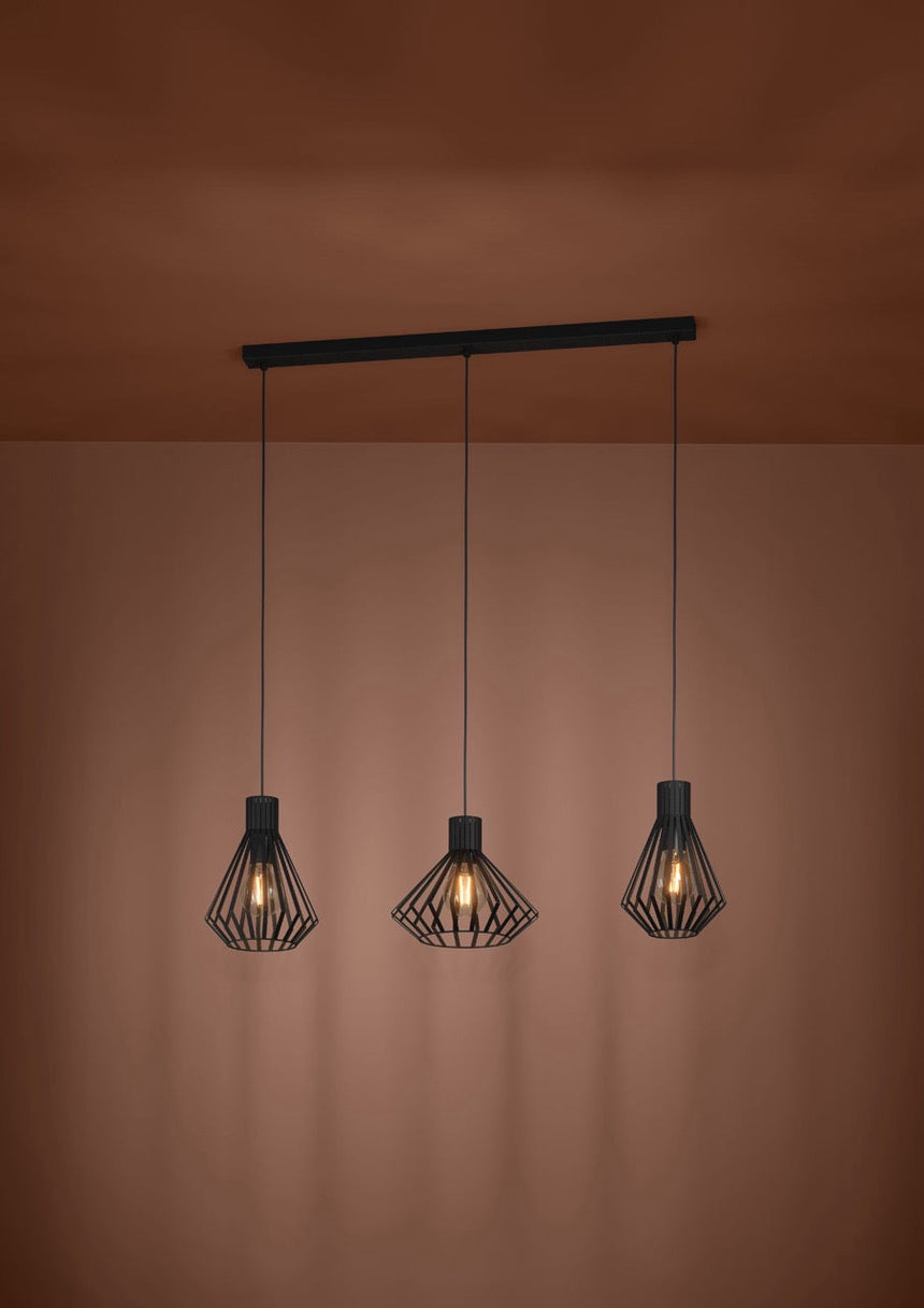 EGLO Basidano Lámpara de techo colgante acero negro 390125