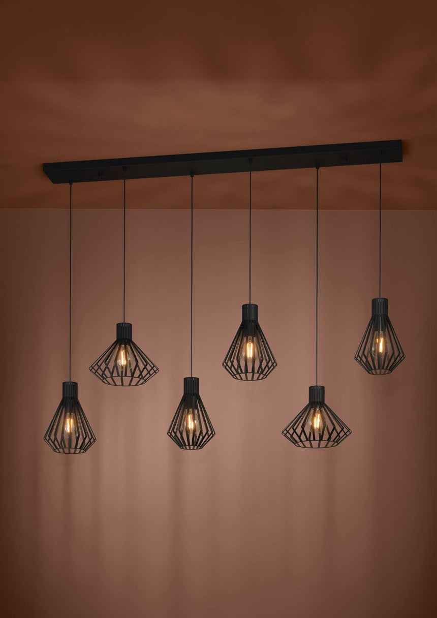 EGLO Basidano Lámpara de techo colgante acero negro 390126