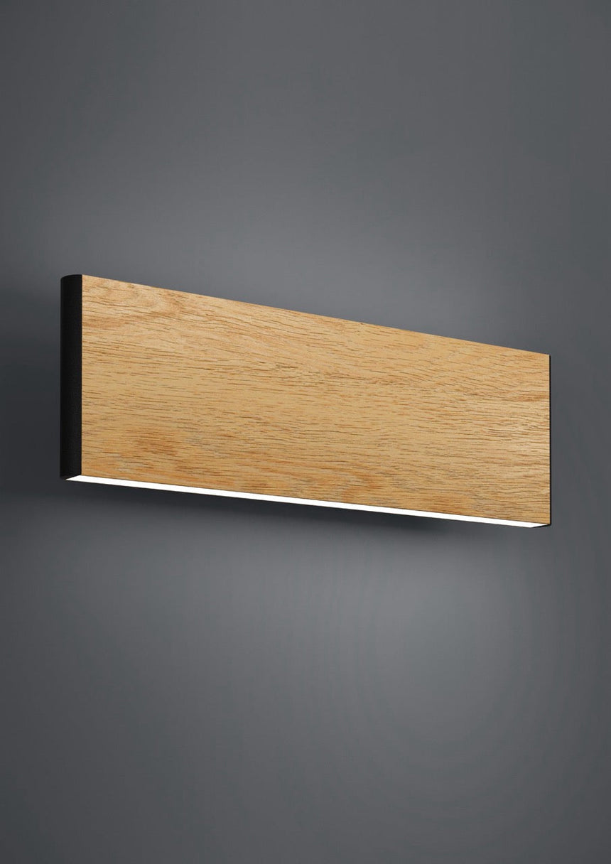 EGLO Climene Lámpara de pared LED aluminiomadera negrocafé 390127