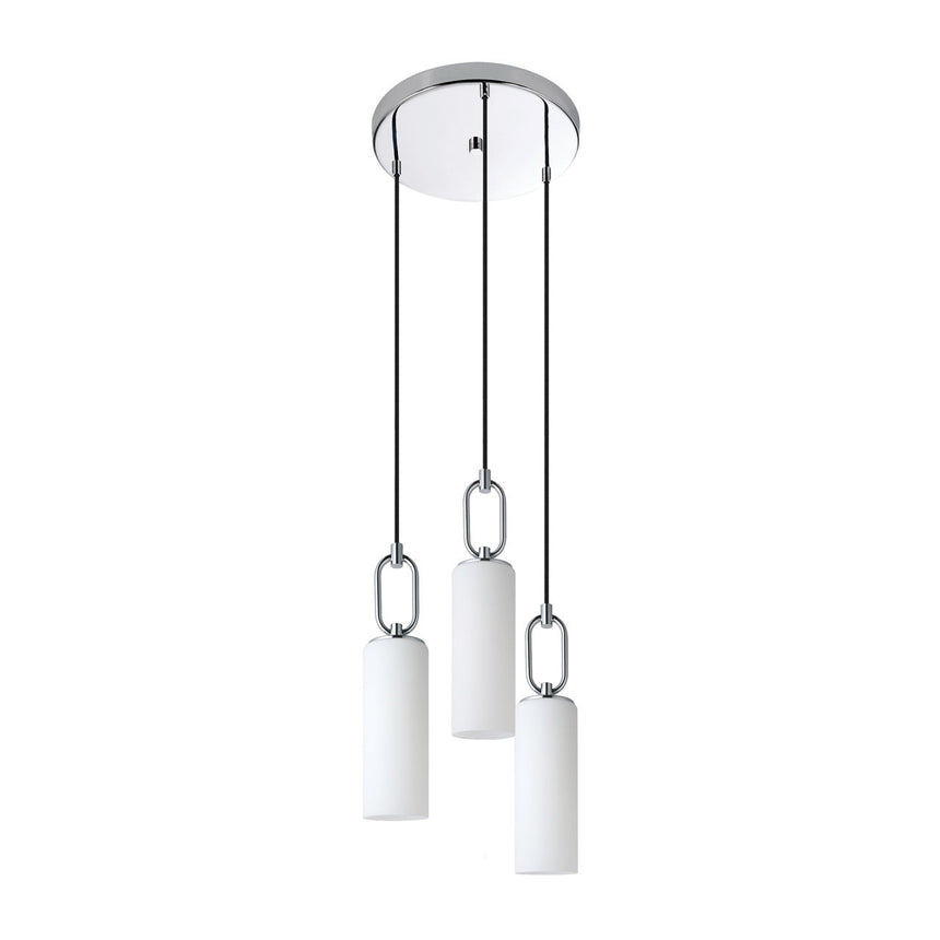 EGLO Majana Lámpara de techo colgante acero vidrio opalino cromo blanco 390128