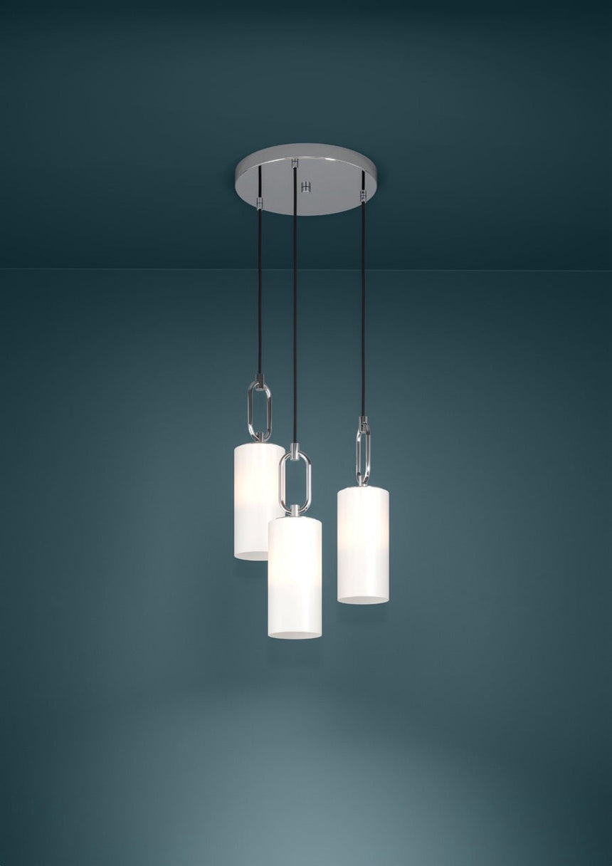 EGLO Majana Lámpara de techo colgante acero vidrio opalino cromo blanco 390128