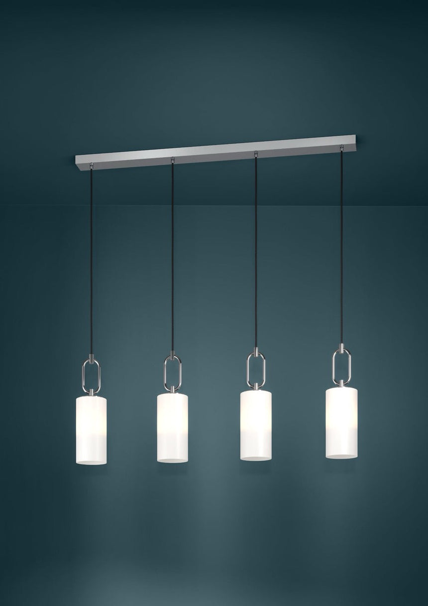 EGLO Majana Lámpara de techo colgante acero vidrio opalino cromo blanco 390129