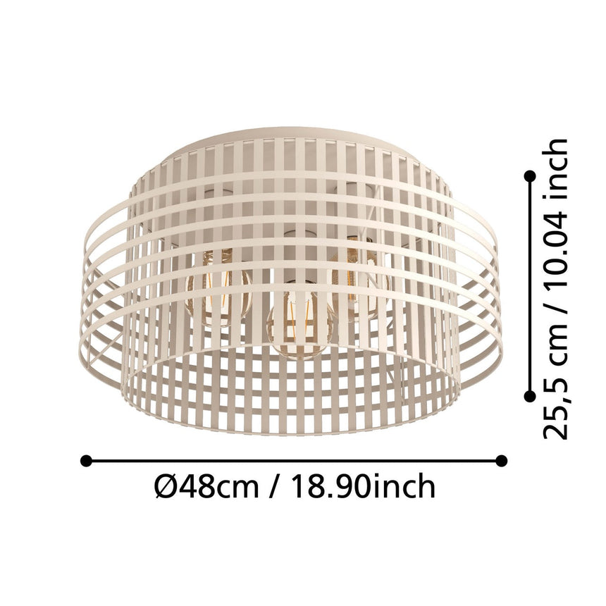 EGLO Oltamar Plafón acero colores arena 390144