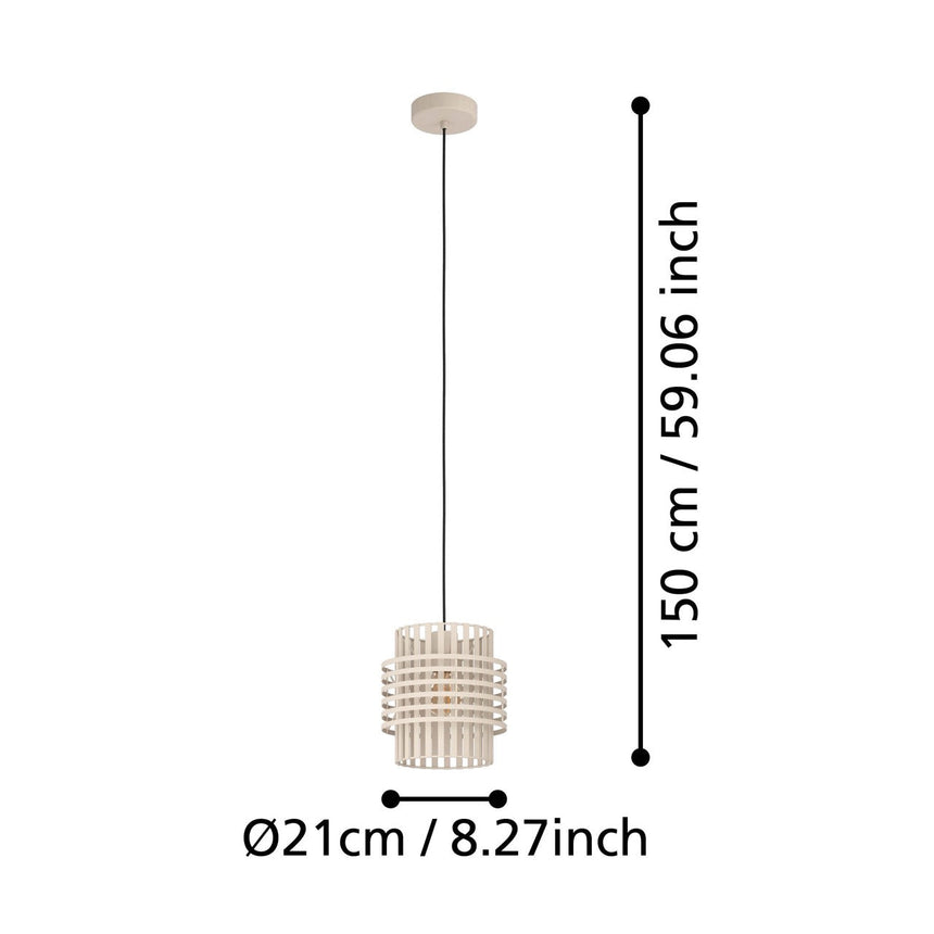 EGLO Oltamar Lámpara de techo colgante acero colores arena 390146