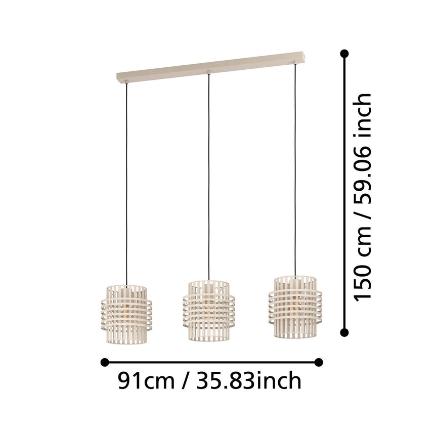 EGLO Oltamar Lámpara de techo colgante acero colores arena 390147
