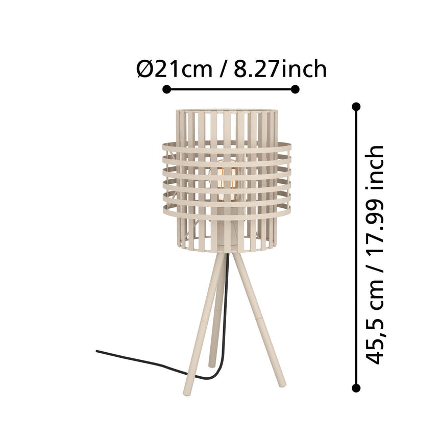 EGLO Oltamar Lámpara sobremesa acero colores arena 390148