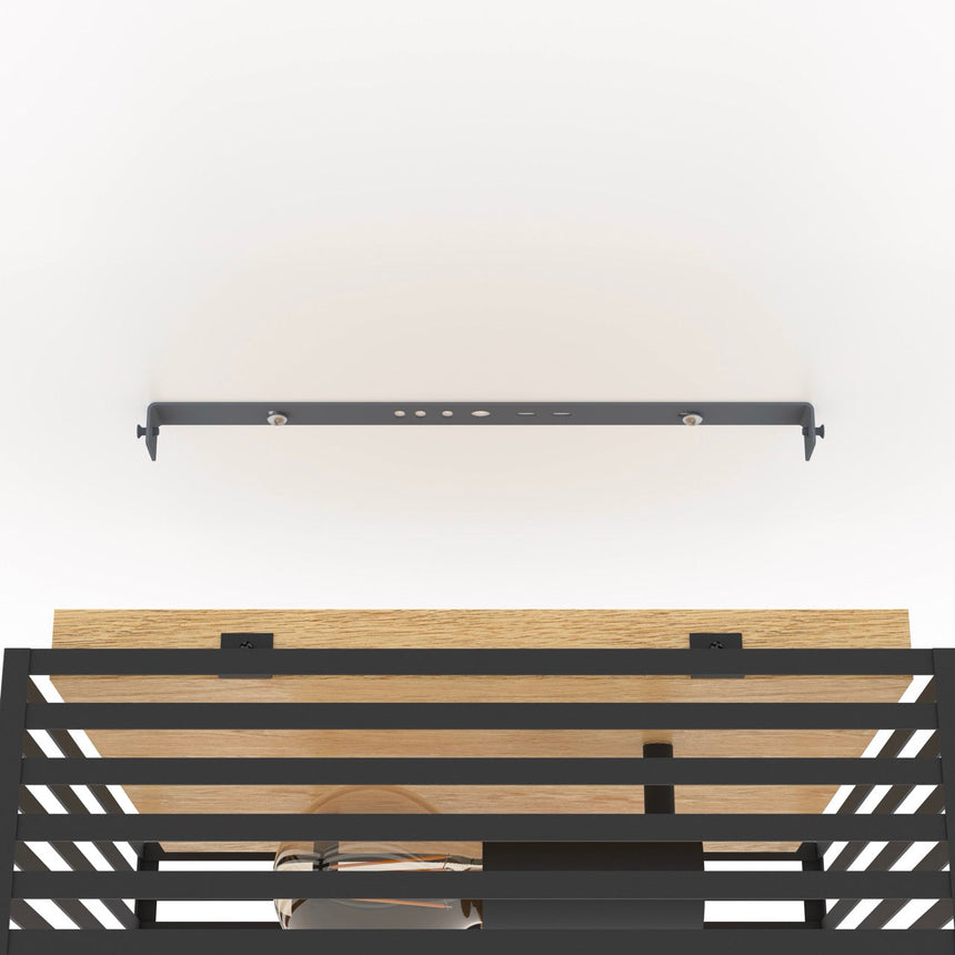 EGLO Cidraz Plafón aceromadera negrocafé 390163