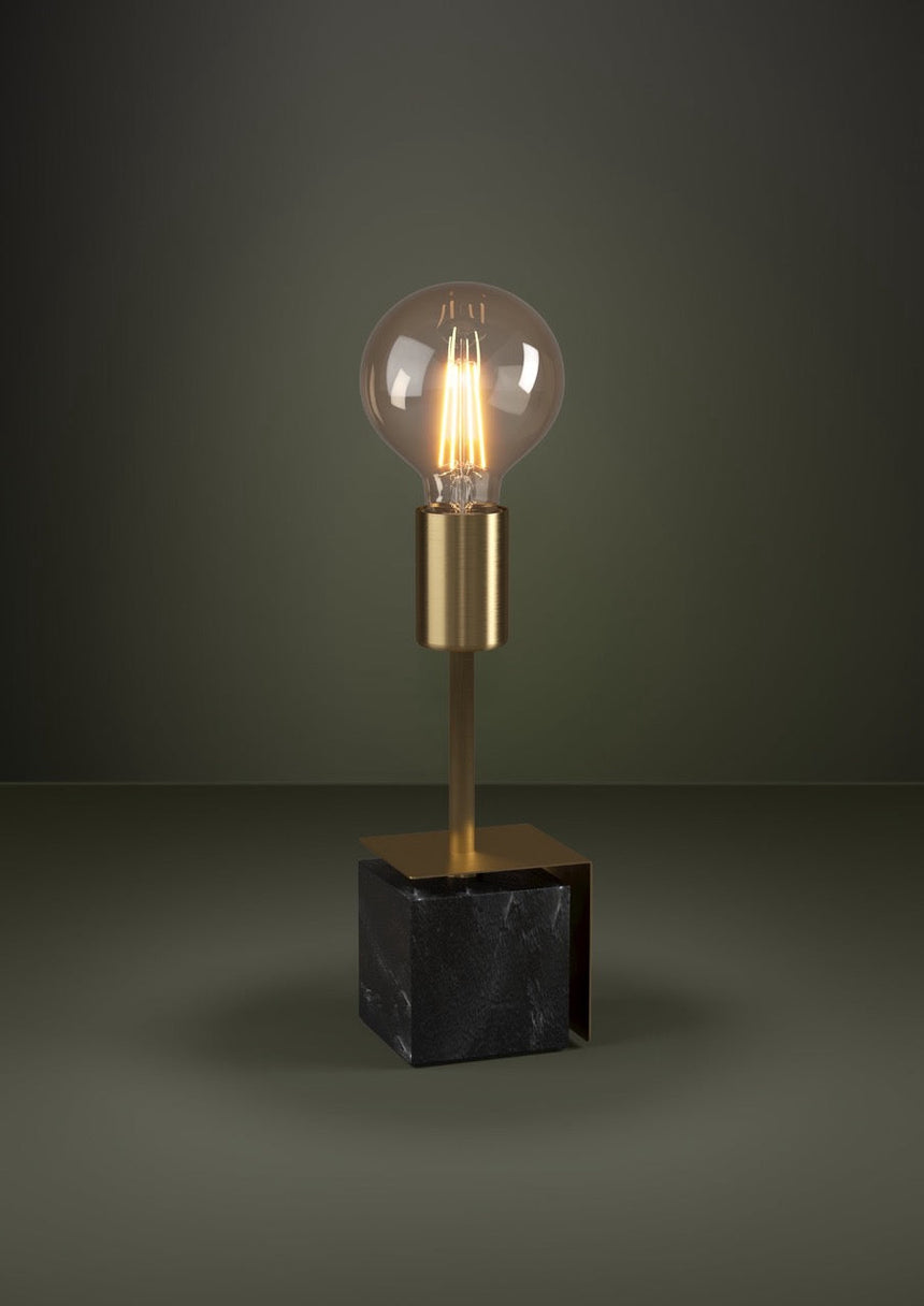 EGLO Carmita Lámpara sobremesa aceropiedra latón cepilladonegro 390168