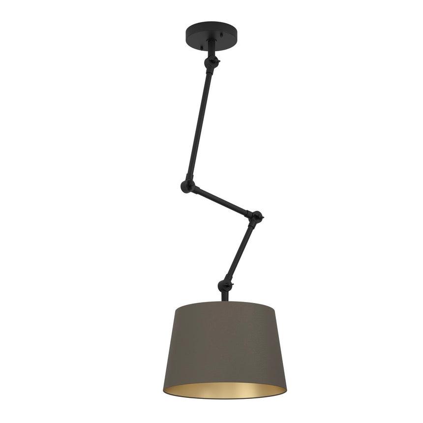 EGLO Pistunio Plafón acero textil negro cappuccinolatón 390198