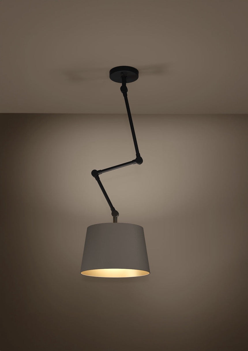 EGLO Pistunio Plafón acero textil negro cappuccinolatón 390198