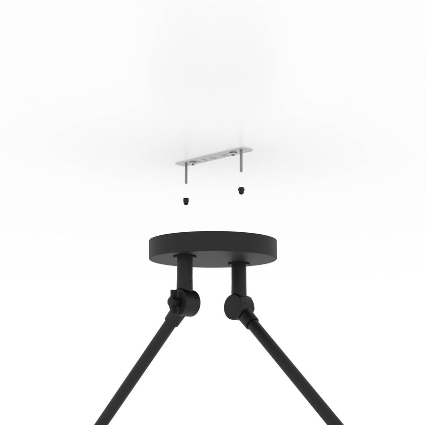 EGLO Pistunio Plafón acero textil negro cappuccinolatón 390199