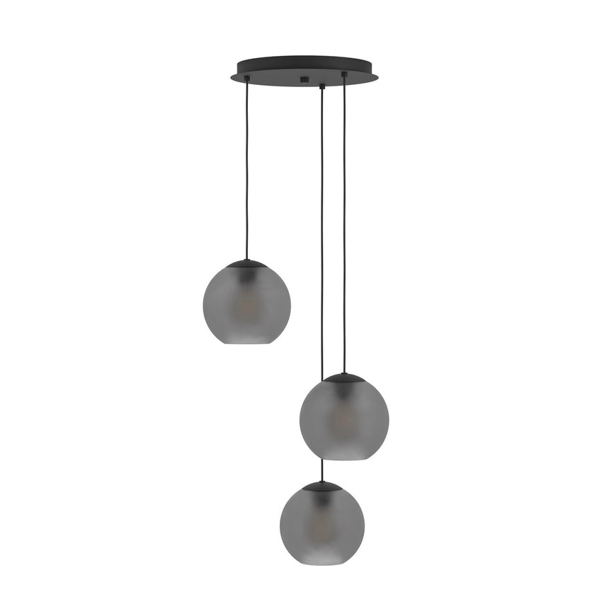 EGLO Arangona Lámpara de techo colgante acero vidrio negro - 390213