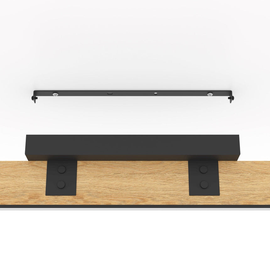 EGLO Caminarro Plafón LED regulable aceromadera negrocafé 390224