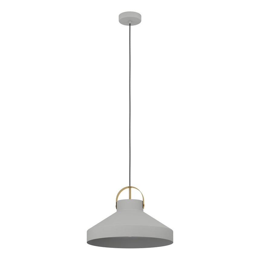 EGLO Estepona Lámpara de techo colgante acero grislatón cepillado 390226