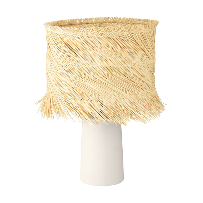 EGLO Paisano Lámpara sobremesa cerámica rattan beige naturaleza 390239