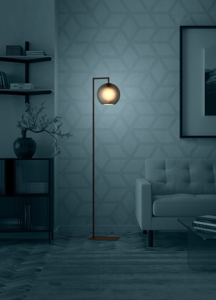 EGLO Arangona Lámpara de pie acero vidrio negro - 390254