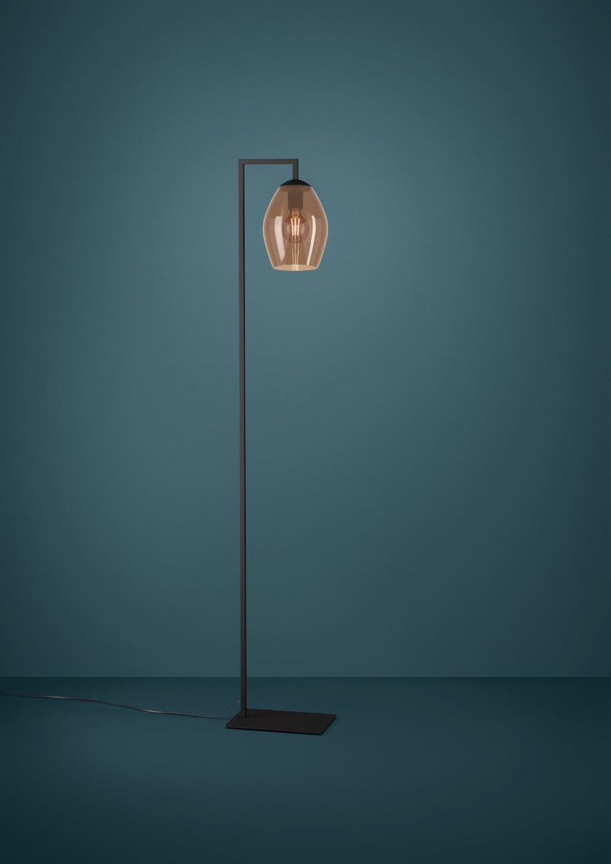 EGLO Estanys 1 Lámpara de pie acero vidrio negro - 390255