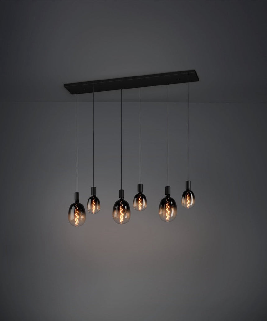 EGLO Huebro Lámpara de techo colgante acero negro 390268