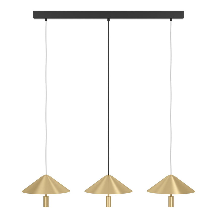 EGLO Paraguay Lámpara de techo colgante LED regulable acero plástico negrolatón cepillado blanco 390272