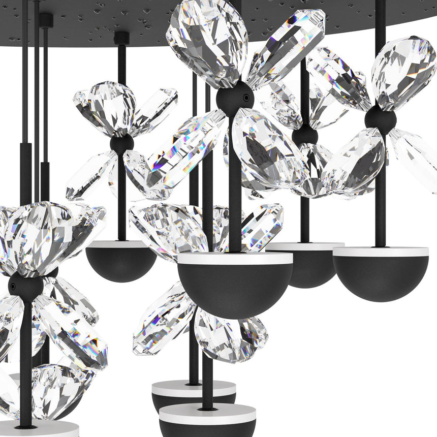 EGLO Pianopoli 2 Plafón LED regulable acero cristal negro claro 390275