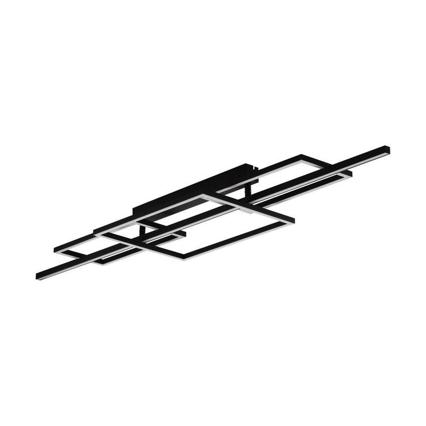 EGLO Puebla Plafón LED regulable acero plástico negro blanco 390282