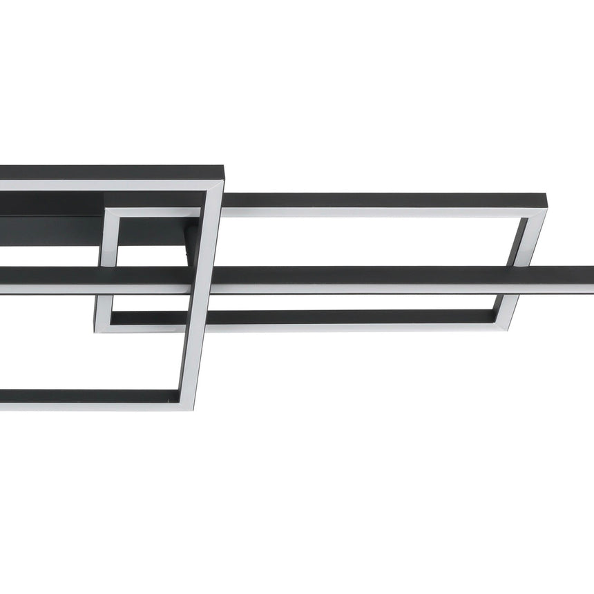 EGLO Puebla Plafón LED regulable acero plástico negro blanco 390282