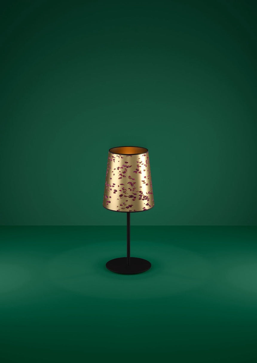 EGLO Castuera Lámpara sobremesa acero papel con pétalos de rosa negro doradorosado 390294