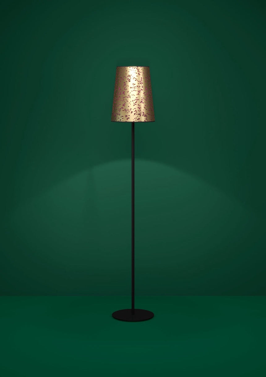 EGLO Castuera Lámpara de pie acero papel con pétalos de rosa negro doradorosado 390295