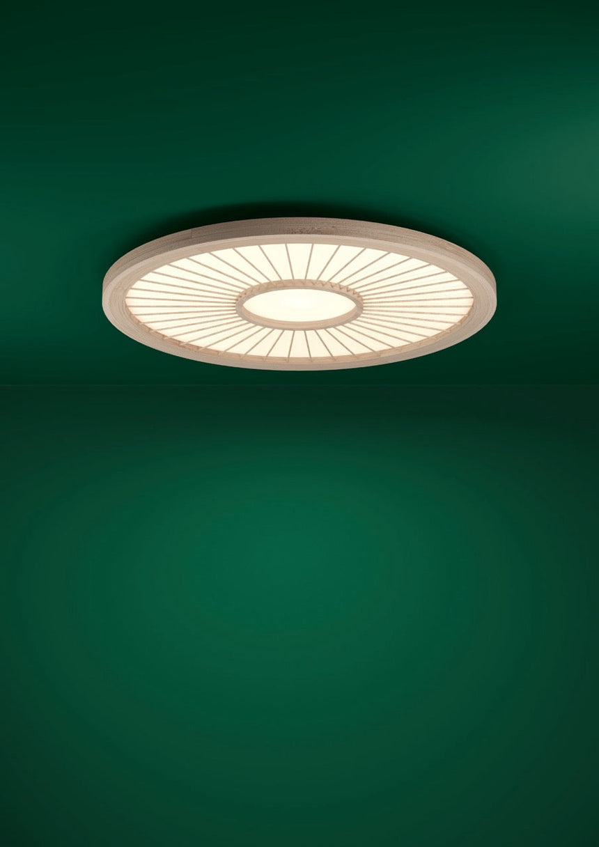 EGLO Dehesa Plafón LED regulable aluminioacero madera blanco naturaleza 390296